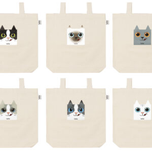 UKIUKI Character Eco Tote Bag – 6 Cat Designs